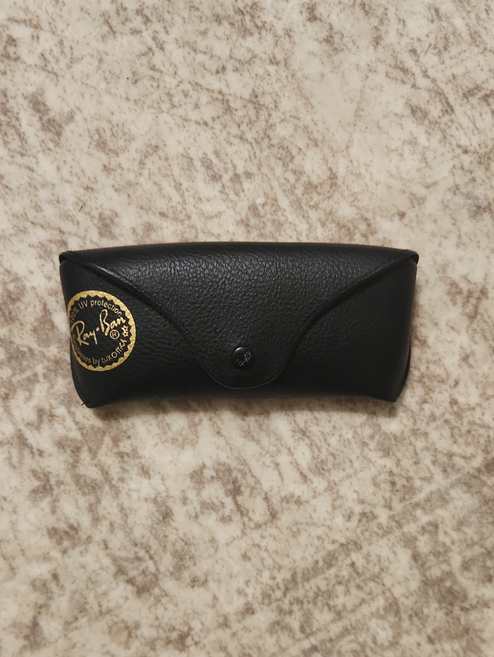 Ray-Ban Black Sunglasses Case with Gold Accent